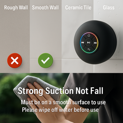 GMG Waterproof Bluetooth Shower Speaker (IPX4)