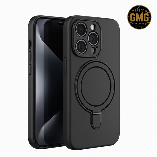 GMG MagSafe Silicone Case with Ring Stand — Shockproof & Magnetic Grip