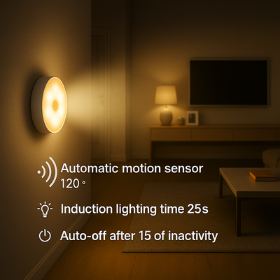 LED Motion Sensor Light – Wireless Rechargeable (2–6 Pack)