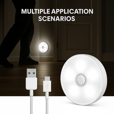 LED Motion Sensor Light – Wireless Rechargeable (2–6 Pack)