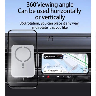 GMG Smart Magnetic Wireless Car Charger (30W Fast Charging + Secure Mount)