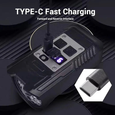 Smart 9-LED USB-C Bike Light (Intelligent Sensor & Waterproof)