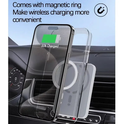 GMG Smart Magnetic Wireless Car Charger (30W Fast Charging + Secure Mount)