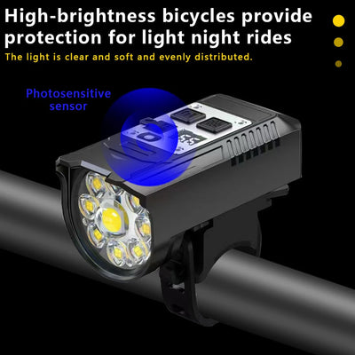 Smart 9-LED USB-C Bike Light (Intelligent Sensor & Waterproof)