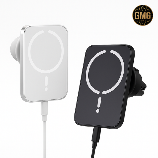 GMG Smart Magnetic Wireless Car Charger (30W Fast Charging + Secure Mount)